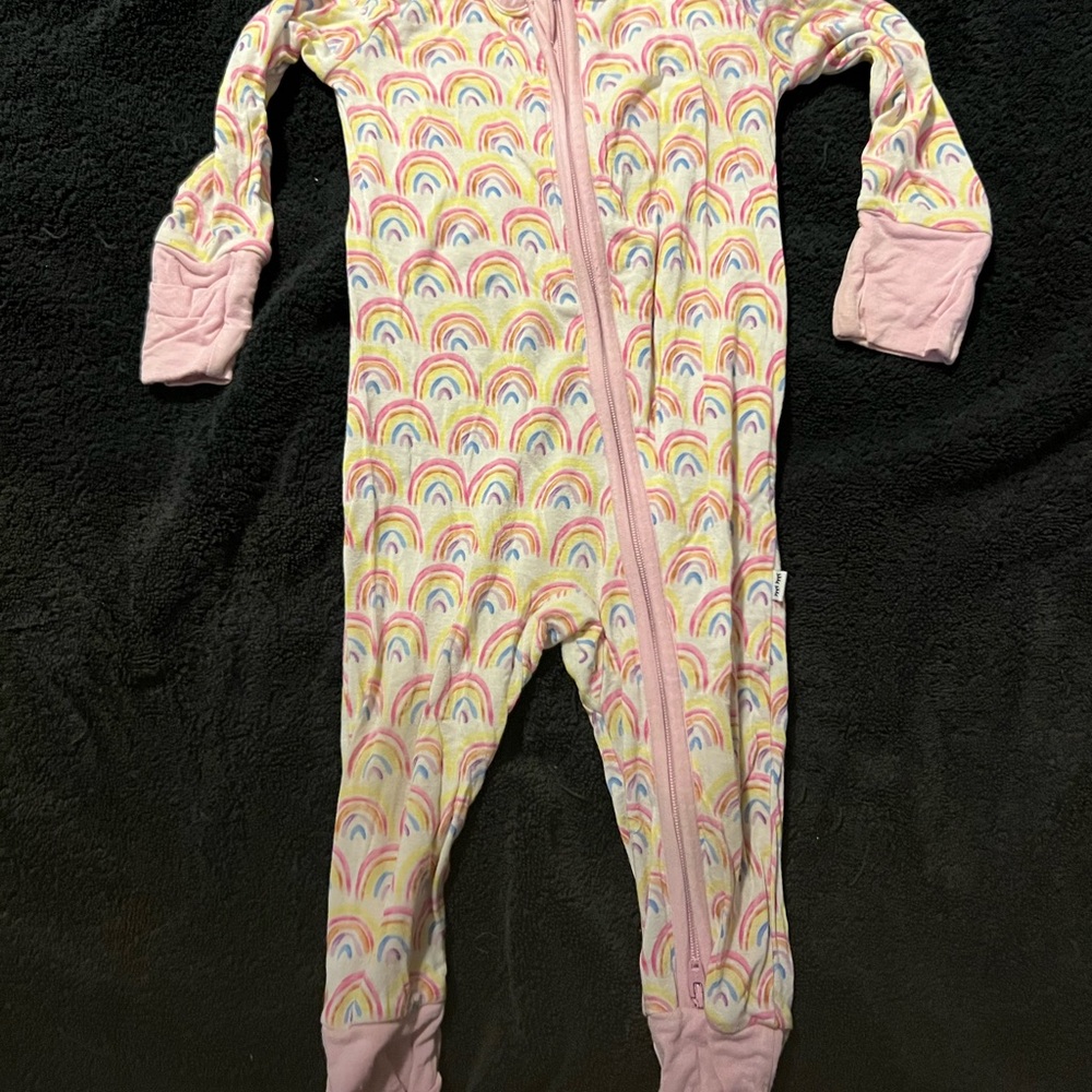 Little Sleepies Pastel Rainbow Kids Footie
